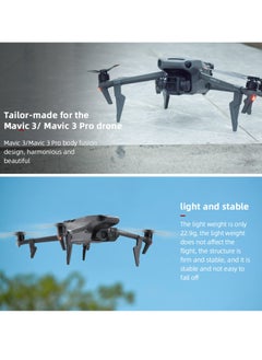Excefore معدات هبوط قابلة للطي، حامل دعم للساقين ممتد لـ DJI Mavic 3/Mavic 3 Pro/Mavic 3، Classic/Cine (أسود)  - Image 4