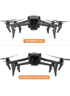 Excefore معدات هبوط قابلة للطي، حامل دعم للساقين ممتد لـ DJI Mavic 3/Mavic 3 Pro/Mavic 3، Classic/Cine (أسود)  - Image 2