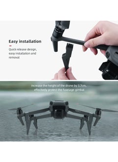 Excefore معدات هبوط قابلة للطي، حامل دعم للساقين ممتد لـ DJI Mavic 3/Mavic 3 Pro/Mavic 3، Classic/Cine (أسود)  - Image 3