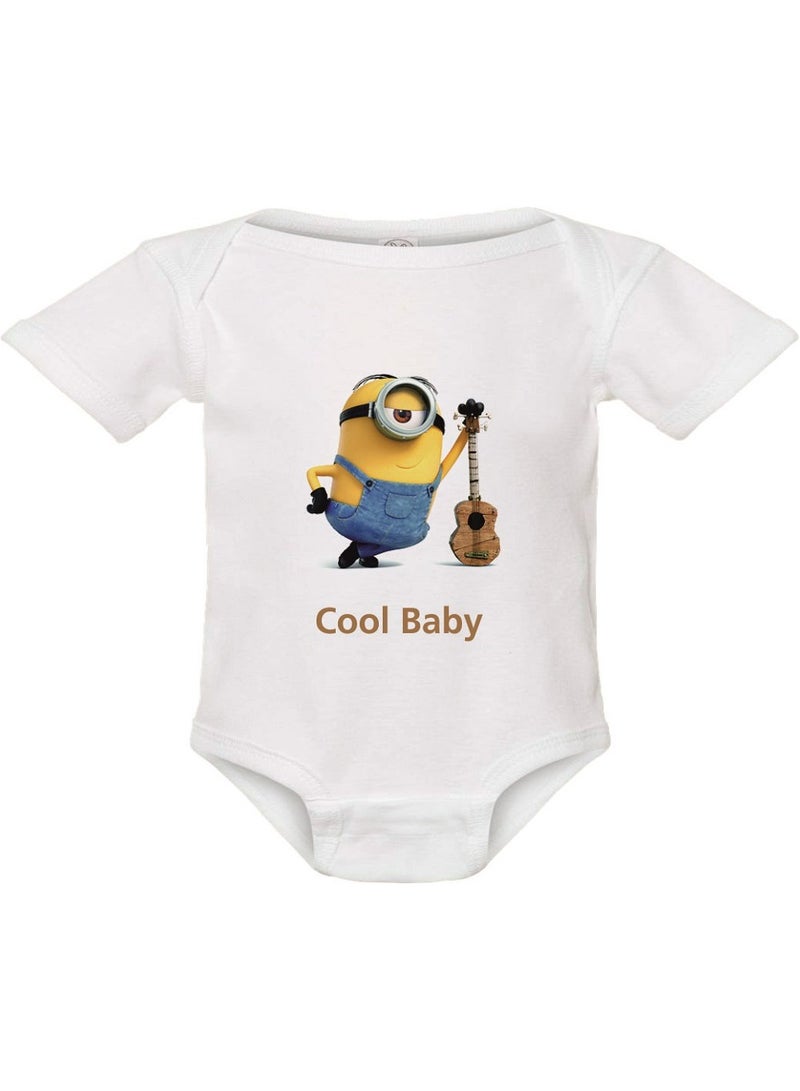 Pikkaboo Minions Baby Bodysuit Onesie, 3-6 months - Image 1