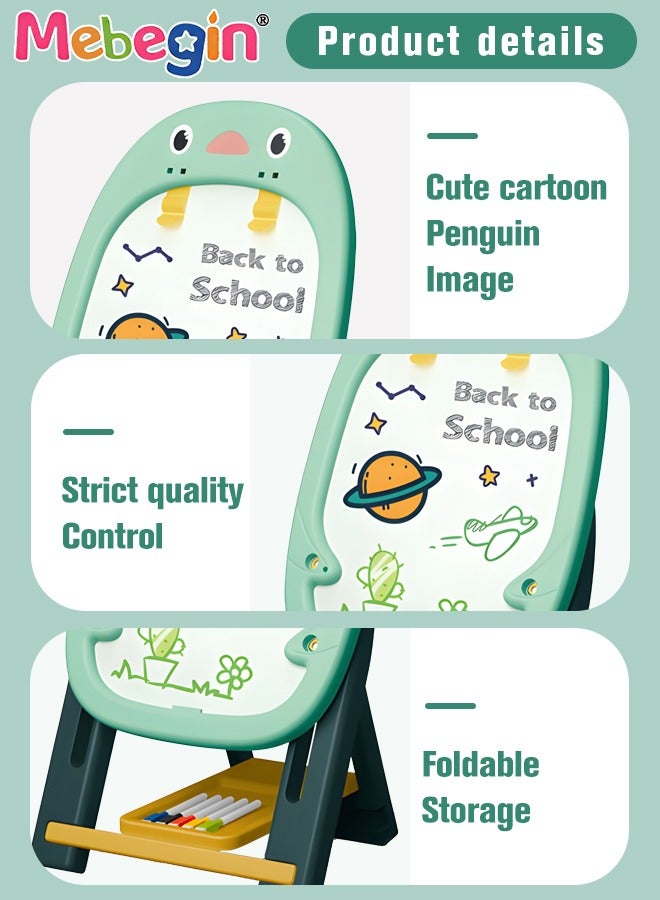 Kids Magnetic Easel for Kids with 5 Drawing Pens, Adjustable Drawing Easel with Dinosaur Shape and Stable Structure, Portable Drawing Board, Educational Art Easel, Ideal Gift for Kids, 32.5*30*62cm  - Image 5