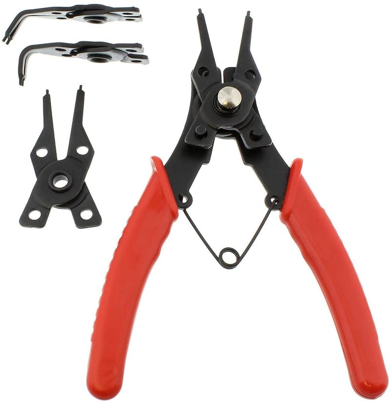 Cozron Cozron Multifunctional Autolock Snap Ring Pliers tool Internal External Ring Installer or Remover Circlips Jaw Head Clip Pliers C Ring Plier Set for Automotive and Engine Repair - Image 2