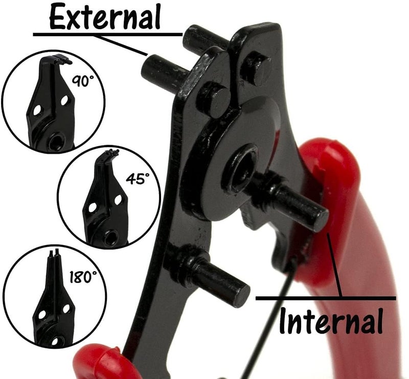 Cozron Cozron Multifunctional Autolock Snap Ring Pliers tool Internal External Ring Installer or Remover Circlips Jaw Head Clip Pliers C Ring Plier Set for Automotive and Engine Repair - Image 3