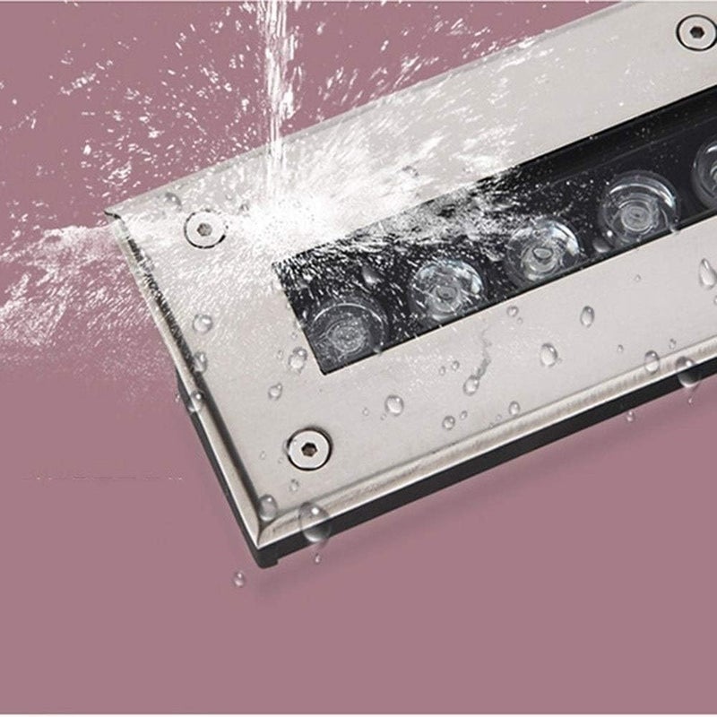 ضوء أرضي LED - إضاءة المناظر الطبيعية، أضواء LED مستطيلة مدمجة تحت الأرض، إضاءة الممرات الأرضية للسلالم، أضواء خارجية للمباني سطح الشرفة D، أزرق 5 واط - Image 5