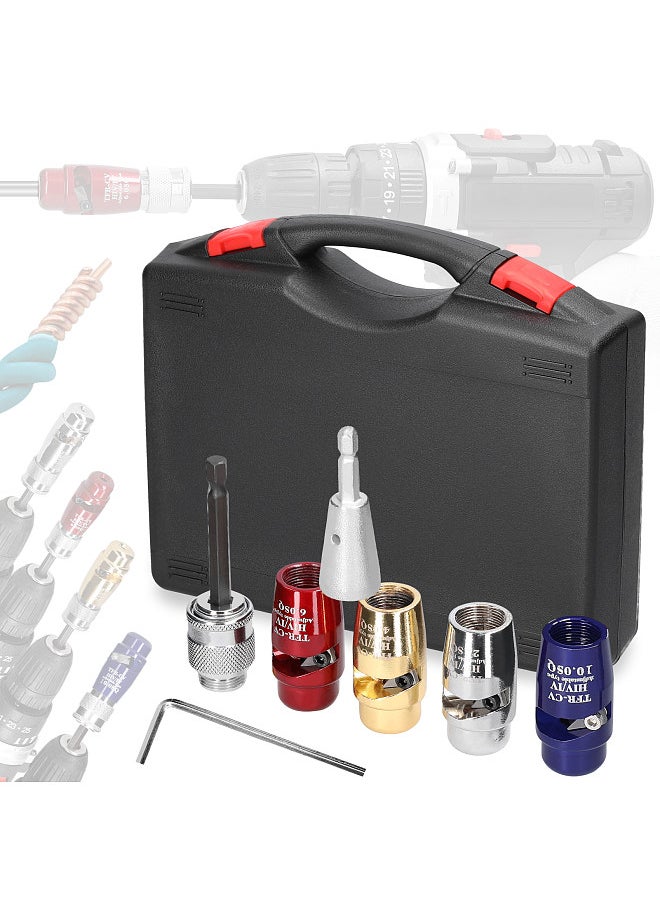 Generic Aluminum Alloy Electric Wire Stripper Cable Peeling Stripper Practical Rotary Stripping Tool Compatible with A Variety of Electric Drills  - Image 1
