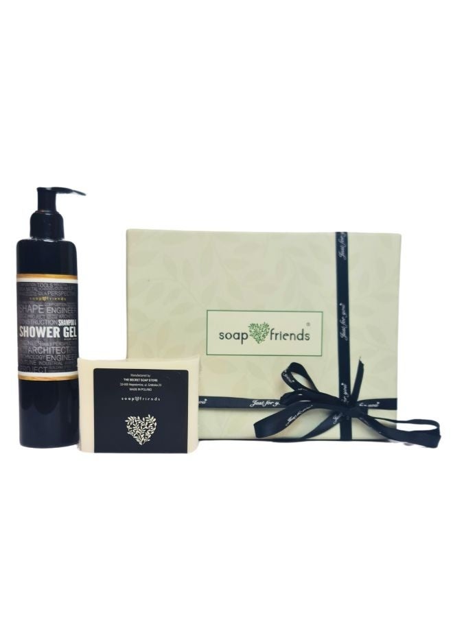 Soap&Friends Natural Skincare Set of 2-in-1 Shower Gel & Men's Soap by Soap&Friends - Image 1