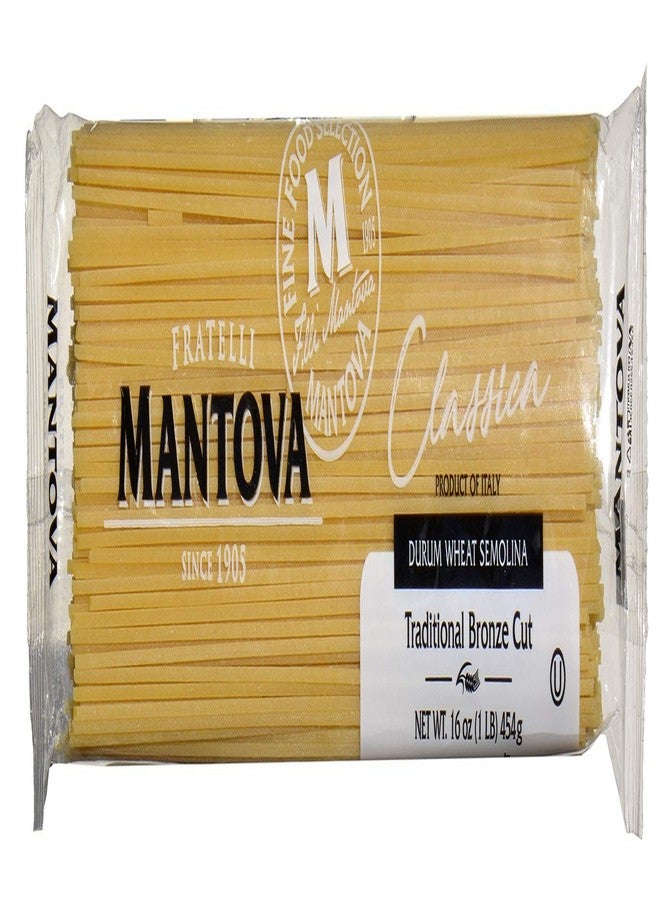 Mantova Italian Bronze Die Spaghetti Pasta - 100% Durum Wheat Semolina Bronze Die Spaghetti - Product Of Italy, 1 Pound (Pack of 6) - Image 1