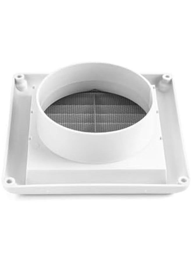Arabest 4 White Louvered Vent Cover Set for Outdoor Dryer Exhaust, 8 Pack Covers Prevent Birds Nesting, Including Easy Installation Screws  - Image 2