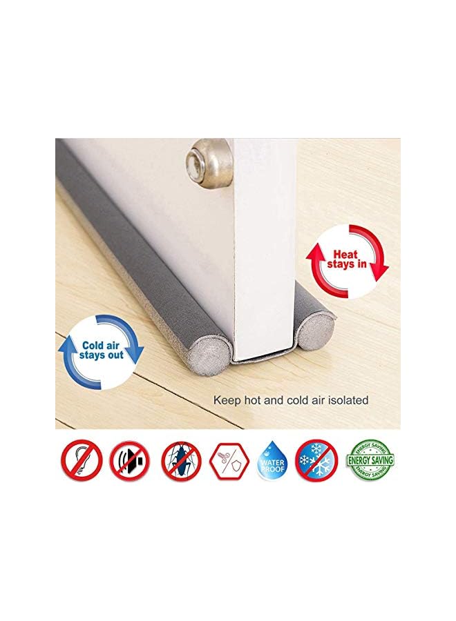 The Bros Door Draft Stopper, 30'' to 38'' Under Door Draft Blocker Window Breeze Blocker, Noise Sound Light Smell Blocker for Doors and Windows, Grey, DOOR GUARD-Gr, 37inch - Image 4