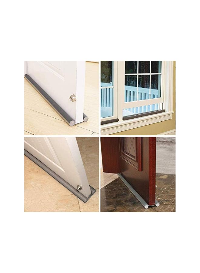 The Bros Door Draft Stopper, 30'' to 38'' Under Door Draft Blocker Window Breeze Blocker, Noise Sound Light Smell Blocker for Doors and Windows, Grey, DOOR GUARD-Gr, 37inch - Image 3