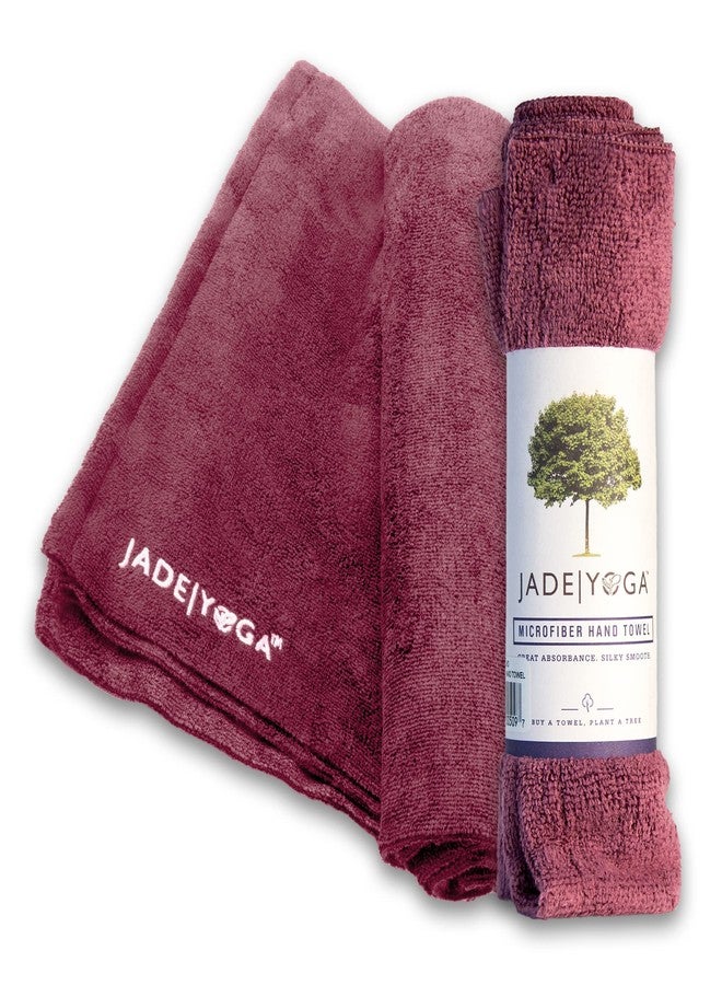 JadeYoga Non-Slip & Quick Dry Yoga Hand Towel - Microfiber Workout Towel, Super Absorbent Sweat Towel, Lightweight Gym Towel with Great Grip, Yoga Towel for Men & Women - Raspberry (14" x 24") - Image 1