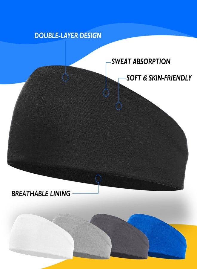 QQJOYCCI Sports Headbands for Kids, 5 Pack Moisture Wicking Sweatbands for Footable Soccer Baseball Running for Boys and Girls 5-15 Years Old - Image 3