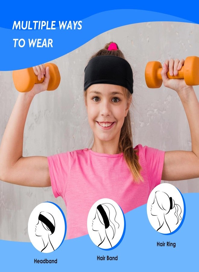 QQJOYCCI Sports Headbands for Kids, 5 Pack Moisture Wicking Sweatbands for Footable Soccer Baseball Running for Boys and Girls 5-15 Years Old - Image 5