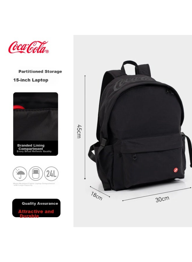 Coca-cola Men's Large Capacity Travel Lightweight Laptop Backpack Student Casual Fashion Simple Women's Shoulder Bag - Image 5