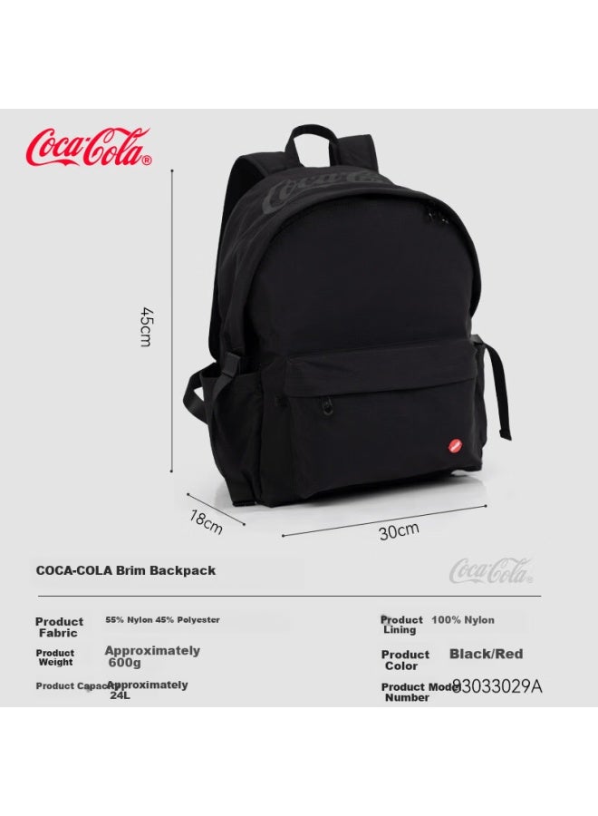 Coca-cola Men's Large Capacity Travel Lightweight Laptop Backpack Student Casual Fashion Simple Women's Shoulder Bag - Image 2