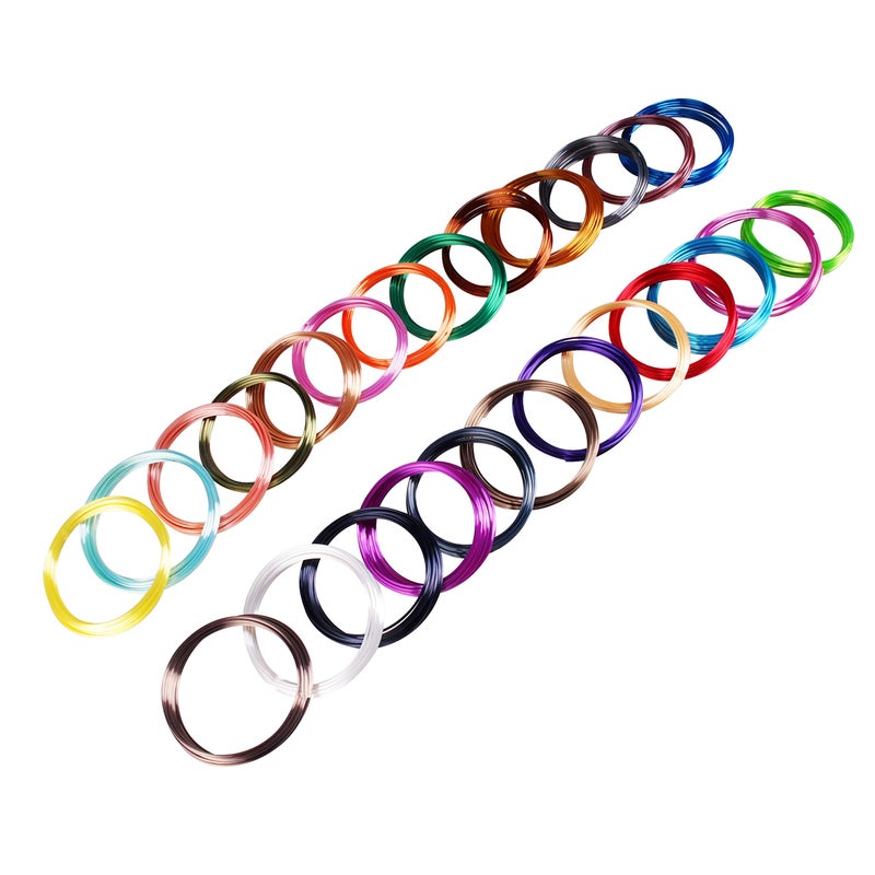 MIKA3D 25 Colors Silk Shiny PLA Filament Sample Pack, Each Color 4 Meter Length, Total 100m 3D Printer 3D Pen Material Refill, with Extra 2 Finger Caps by MIKA3D - Image 5