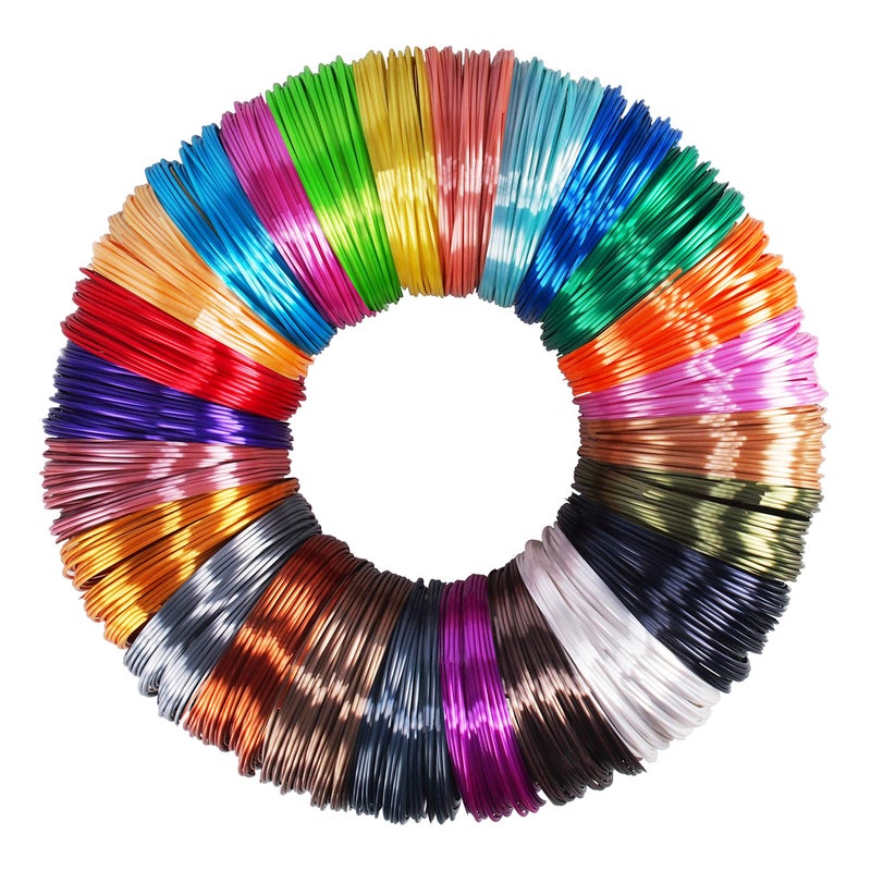 MIKA3D 25 Colors Silk Shiny PLA Filament Sample Pack, Each Color 4 Meter Length, Total 100m 3D Printer 3D Pen Material Refill, with Extra 2 Finger Caps by MIKA3D - Image 1
