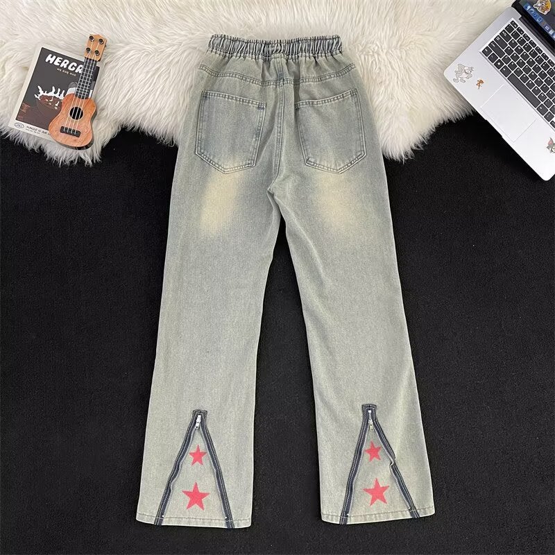 Unisex Classic Denim Jeans Loose Fit Daily Outdoor Wear - Image 1