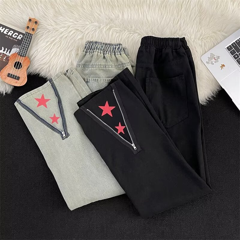 Unisex Classic Denim Jeans Loose Fit Daily Outdoor Wear - Image 3