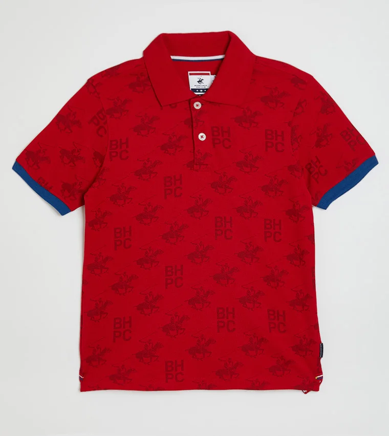 Logo Printed Short Sleeves Polo T-Shirt