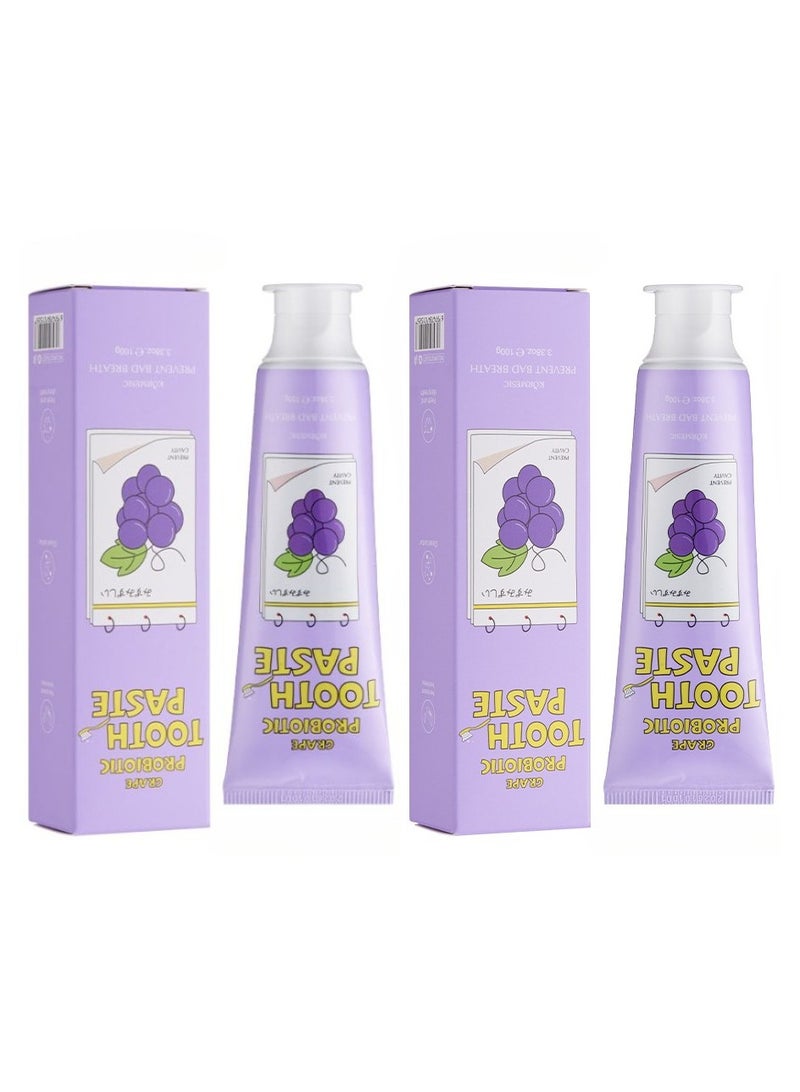 Kormesic معجون أسنان بروبيوتيك العنب 2 حزمة 100 جرام - Image 1