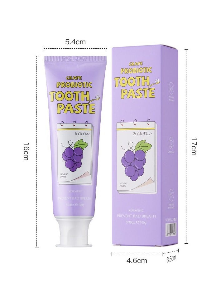Kormesic معجون أسنان بروبيوتيك العنب 2 حزمة 100 جرام - Image 2