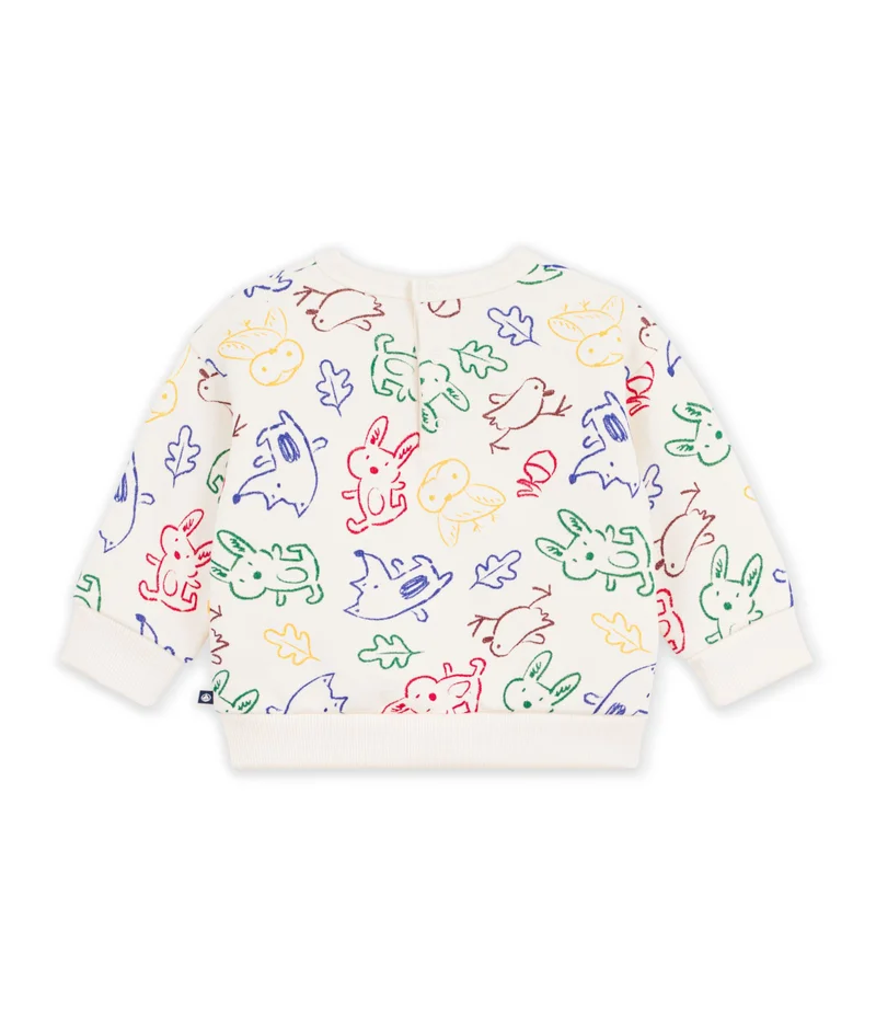 بيتي باتو Babies' Animal Print Cotton Sweatshirt