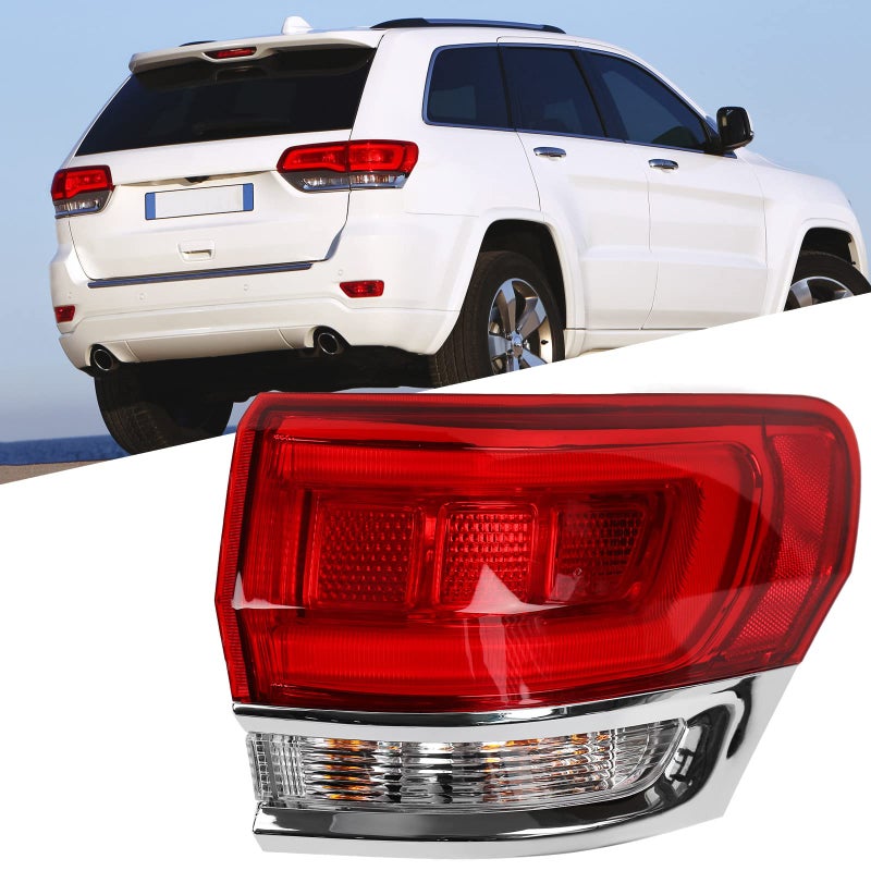 Huray Right Outer Tail Light for Jeep Grand Cherokee 20142021 Passenger Side Tail lamp Assembly Replacement Taillight Accessory LaredoLimitedOverlandSummit