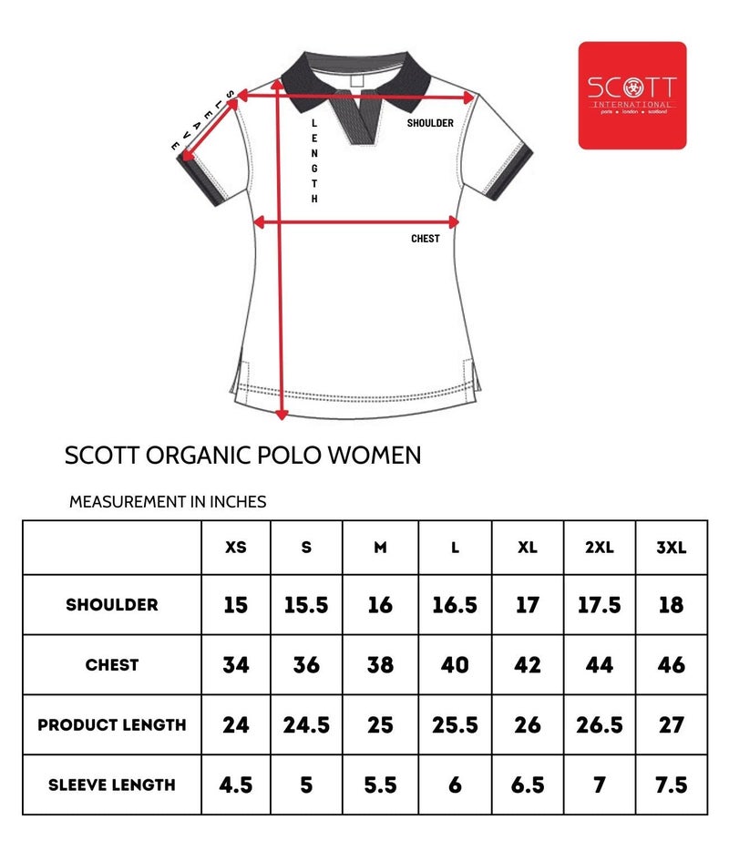 Scott International Women's Organic Cotton Polo T-Shirt (1.1_lsp1_S_Red_Small) - Image 3