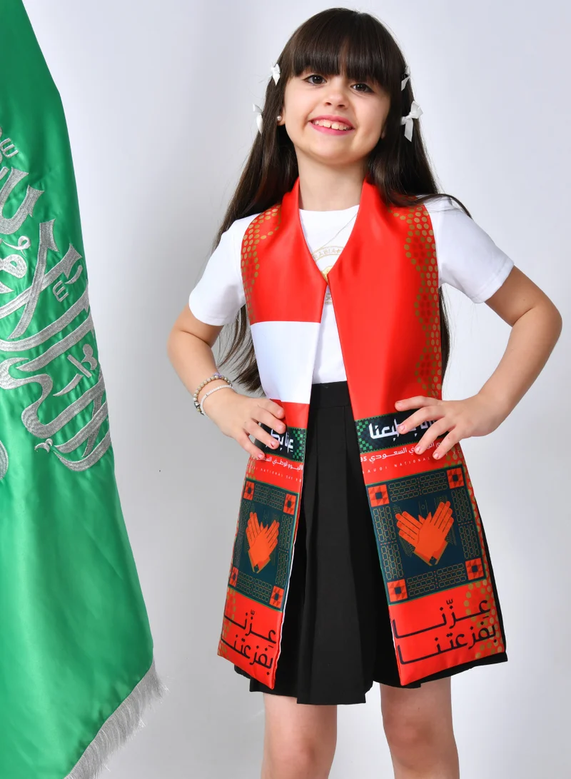 HAWRAA ABAYA National Day Scarf with Logo - Red (for Boys and Girls)