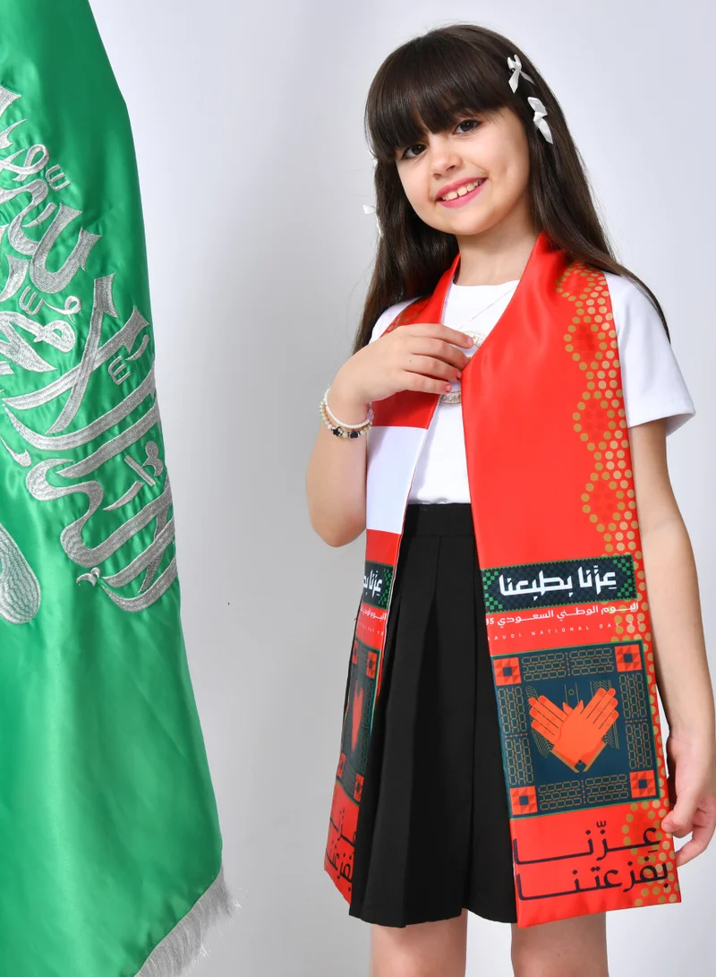 HAWRAA ABAYA National Day Scarf with Logo - Red (for Boys and Girls)