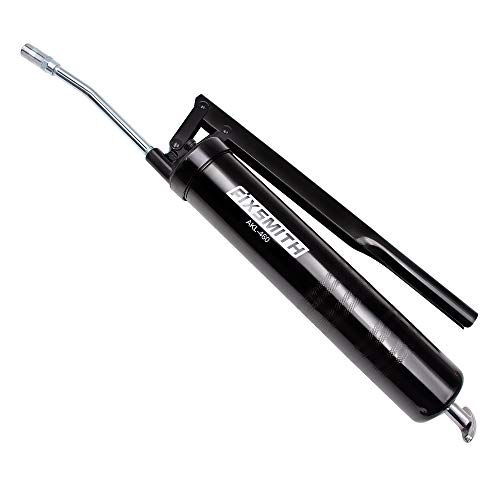 FIXSMITH Professional Lever Action Grease Gun- Heavy Duty Construction-10,000 PSI Max Pressure,Includes 12" Reinforced Flex Hose & 7" Rigid Extension,2-Way Loading-14 oz.Cartridge & Bulk Fill. - Image 3