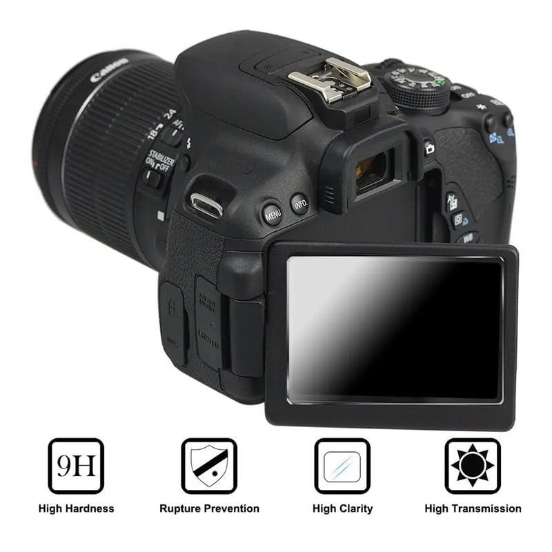 FCS DSLR Camera Screen Protector for Canon EOS 3000D, 3 Pcs | Crystal Clear Protection with 9H Hardness Armor - Image 2