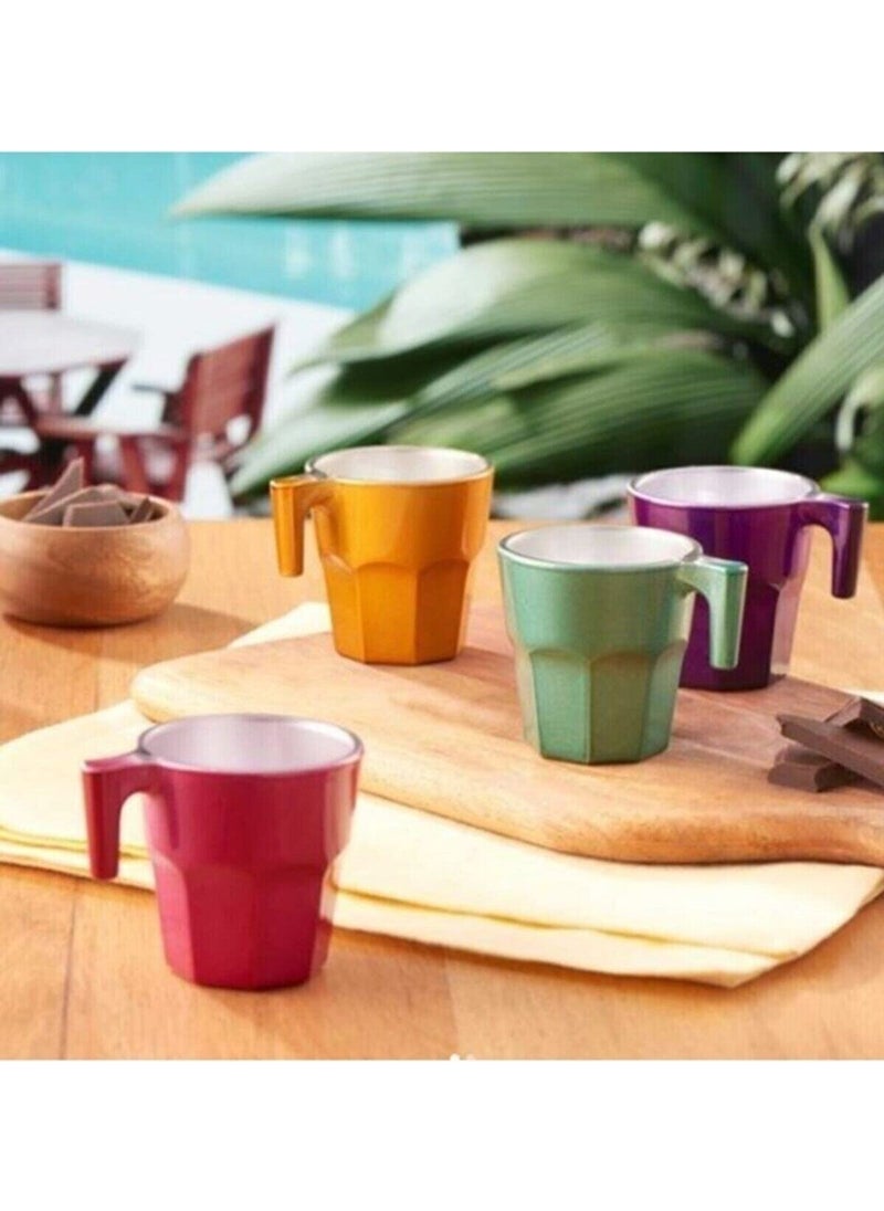 Paşabahçe Casablanca Metallic Series Live 4-Piece Espresso Cup 