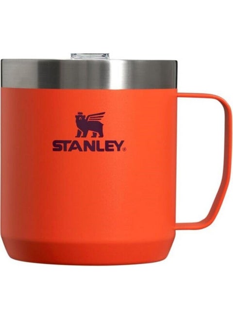 Stanley Stay-Hot Camp Mug 12 oz | Press Fit Drink Through Lid | Cup for Coffee, Tea and Drinks | Insulated Stainless Steel Coffee Mug | BPA-Free | Tigerlily Plum