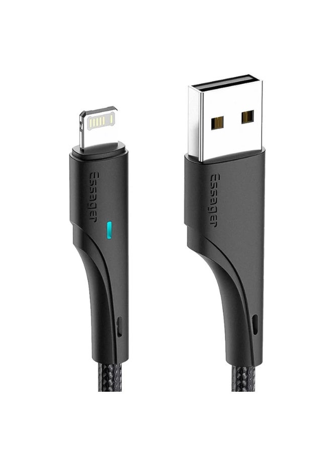 ESSAGER USB-A to Lightning Cable 2.4A Fast Charging iPhone Cable 1M, Durable Charging & Data Sync Cable 480Mbps - Image 1