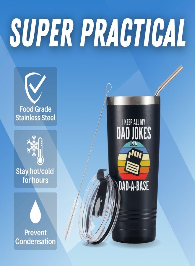 Onebttl Dad Joke Gifts, Tumbler Coffee Mug, Dad-a-base, Database, for Father's Day, from Daughter, Son, Wife, Stainless Steel Travel Mug 20oz - Image 4