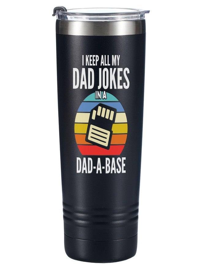 Onebttl Dad Joke Gifts, Tumbler Coffee Mug, Dad-a-base, Database, for Father's Day, from Daughter, Son, Wife, Stainless Steel Travel Mug 20oz - Image 1