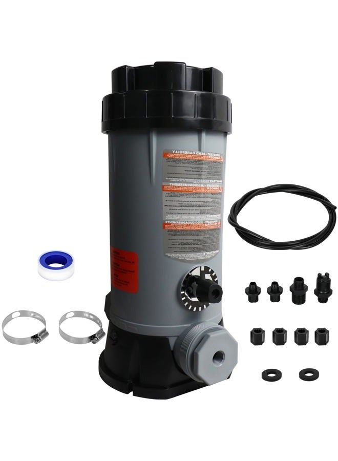Dozont CL220 Off-Line Automatic Chlorinator Feeder Compatible with Hayward Chlorine Feeder for Swimming Pool Ponds Garden,Economy Off-Line Above-Ground Pool Automatic Chlorine Bromine Feeder - Image 1