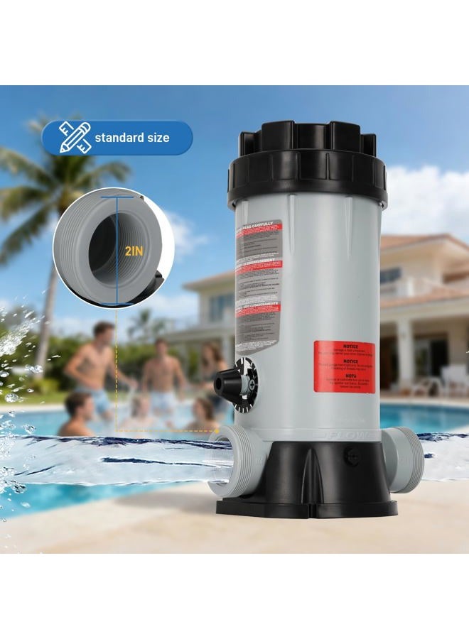 Dozont CL220 Off-Line Automatic Chlorinator Feeder Compatible with Hayward Chlorine Feeder for Swimming Pool Ponds Garden,Economy Off-Line Above-Ground Pool Automatic Chlorine Bromine Feeder - Image 3