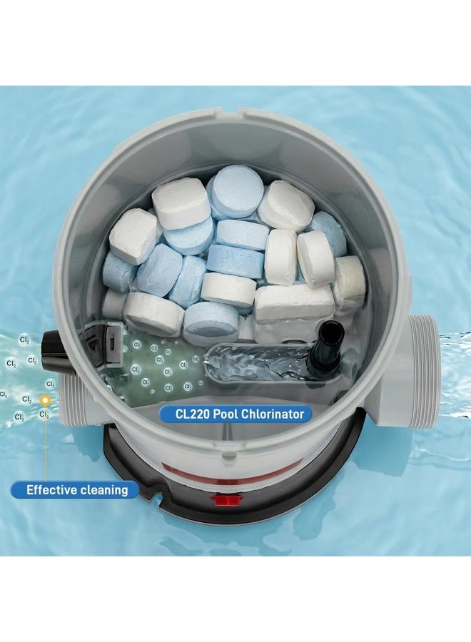 Dozont CL220 Off-Line Automatic Chlorinator Feeder Compatible with Hayward Chlorine Feeder for Swimming Pool Ponds Garden,Economy Off-Line Above-Ground Pool Automatic Chlorine Bromine Feeder - Image 4