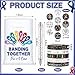 Supervitae 200 Pcs Cancer Awareness Accessories Include 50 Multicolor Ribbon Gift Bags 50 Colorful Ribbon Wristband 50 Cancer Awareness Pen 50 Prevention Button Pins for Charity Gifts Supplies - Image 4