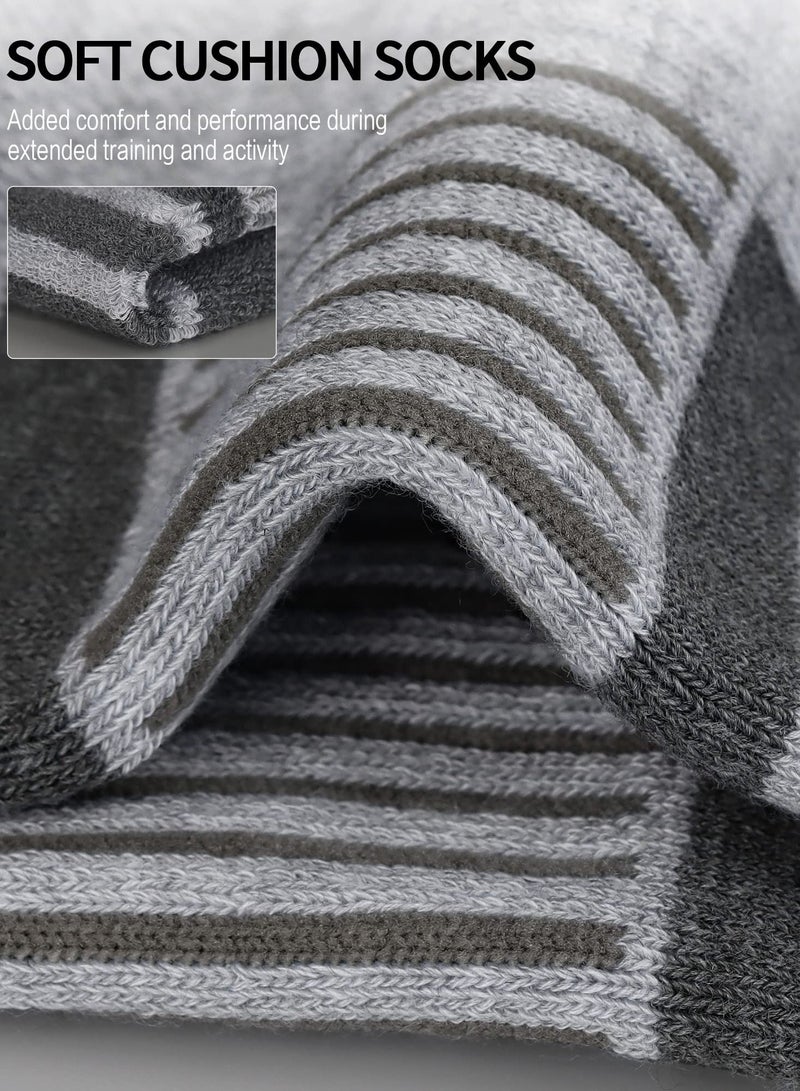 Excefore جوارب رياضية للجري بطول الكاحل، مبطنة وجيدة التهوية، منخفضة القطع، للرجال والنساء (6 أزواج) - Image 2
