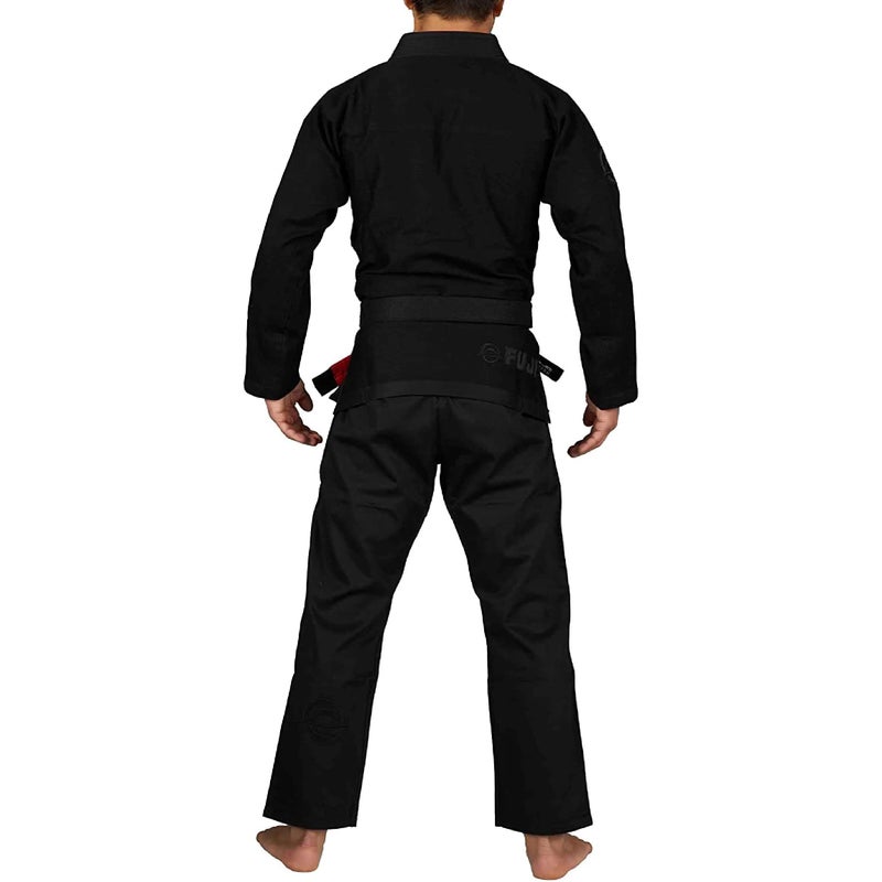 FUJI Elemental Brazilian Jiu Jitsu Gi, BJJ Uniform with Pearl Weave Jacket, made from Cotton Blend Black, Size A1 - Image 2