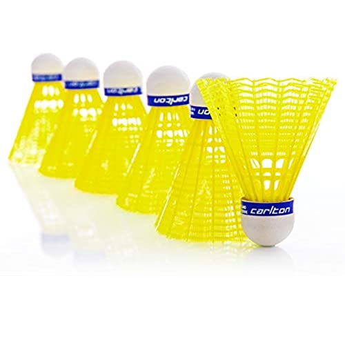 Carlton F2 Medium Speed Badminton Shuttle, Yellow - Image 3