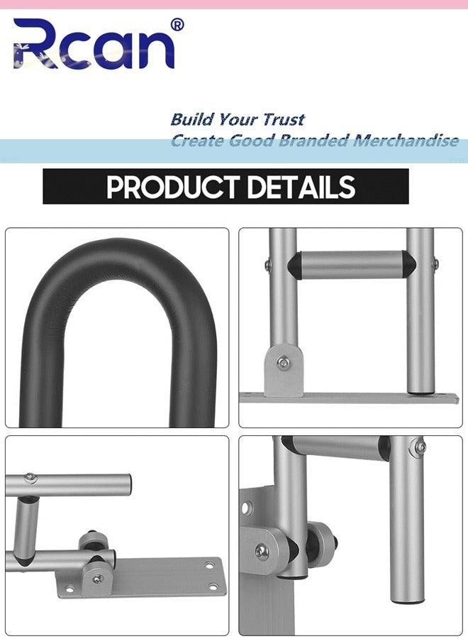 Rcan Handicap Grab Bars Rails 23.6 Inch Toilet Handrails Fall Slip Bathroom Safety Bar Hand Support Rail Handicapped Handrail Accessories for Seniors Elderly Disabled Screw In Safety Grab Bar Handle Mounted Bath Grips  - Image 4