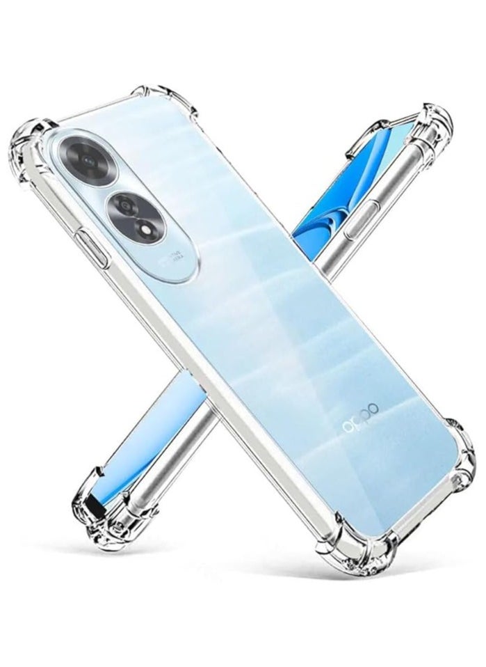 ماركة غير محددة - جراب OPPO A60، غطاء خلفي شفاف كريستالي، مادة TPU الناعمة المقاومة للصدمات، نتوء حماية الكاميرا، حواف مبطنة، شفاف (شفاف) - Image 1