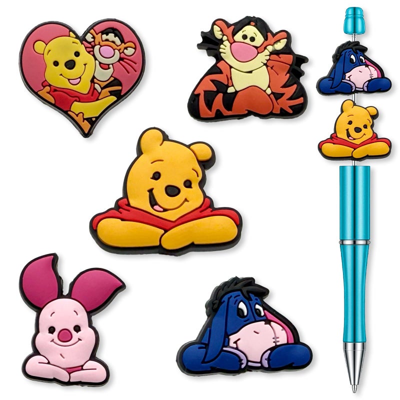 Hedbitoyo Cartoon Christmas Focal Silicone Beads, Cute Beads for DIY Crafts Jewelry Necklaces Bracelets Keychain Pen Making (F) - Image 1