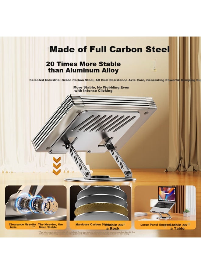 Jplayer Laptop Stand Tablet Cooler 360° Rotating Infinite Height Adjustable Folding Stand Compatible With Apple Xiaomi Lenovo Legion Portable Suspended Vertical Display Stand - Image 2