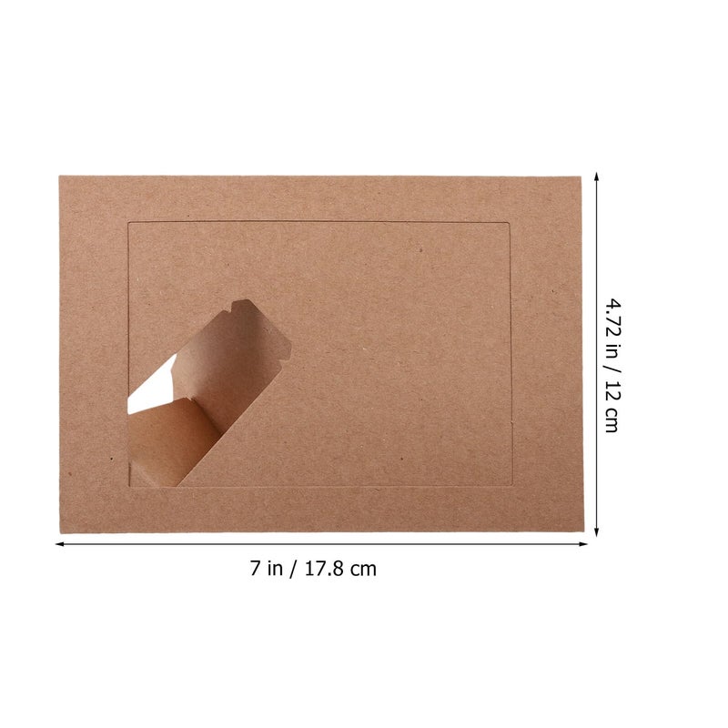 DIY Kraft Paper Photo Frames 6 Inch Set of 10 For Wall Desk Decoration Display - Image 3